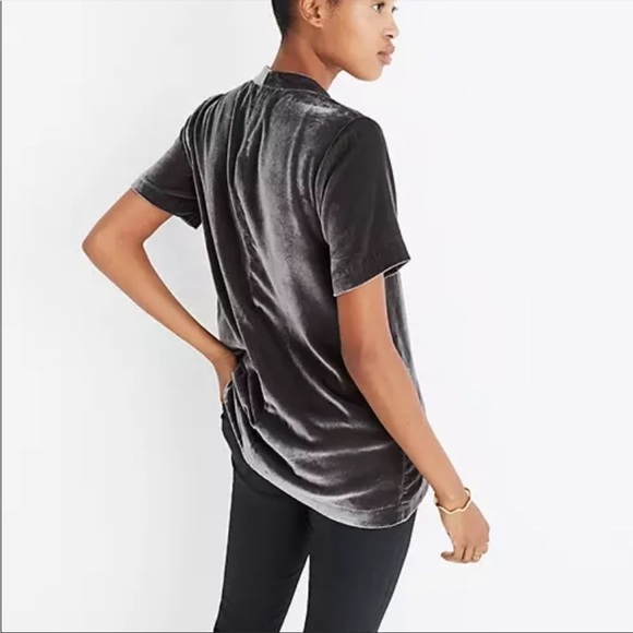 Madewell Velvet Silk Blend Choker Top - Picture 7 of 12